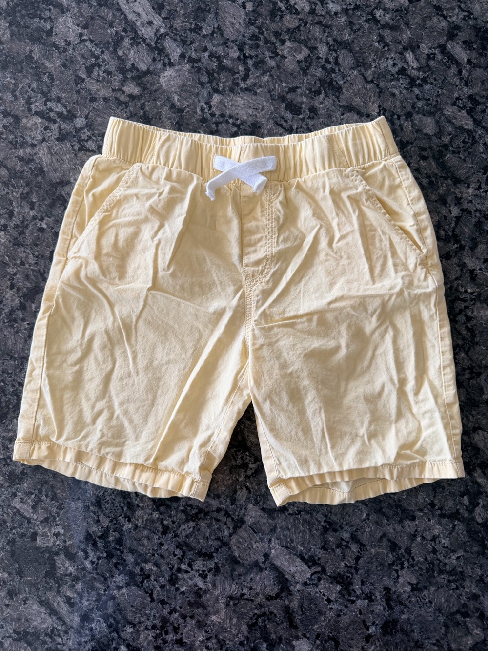 3/$15 H&M Kids Yellow Cotton Pull On Shorts Size 6X Summer Lightweight